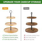 3 Tier Cupcake Stand, Cake Stand Tower, Dessert Table Display Set for Party in Yellow, alternate view 5