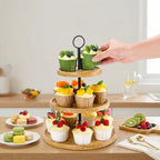 3 Tier Cupcake Stand, Cake Stand Tower, Dessert Table Display Set for Party in Yellow, alternate view 6