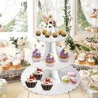 3-Tier Cupcake Stand, Cardboard Cupcake Tower, Dessert Cup Cake Stand Tower for Birthday Wedding Party, alternate view 2