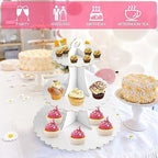3-Tier Cupcake Stand, Cardboard Cupcake Tower, Dessert Cup Cake Stand Tower for Birthday Wedding Party, alternate view 6