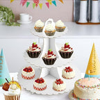 3-Tier Cupcake Stand, Cardboard Cupcake Tower, Dessert Cup Cake Stand Tower for Birthday Wedding Party, alternate view 7