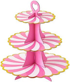 3-Tier Cupcake Stand, Cardboard Cupcake Tower, Dessert Cup Cake Stand Tower for Birthday Wedding Party