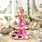 3-Tier Cupcake Stand, Cardboard Cupcake Tower, Dessert Cup Cake Stand Tower for Birthday Wedding Party, alternate view 2