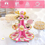 3-Tier Cupcake Stand, Cardboard Cupcake Tower, Dessert Cup Cake Stand Tower for Birthday Wedding Party, alternate view 6