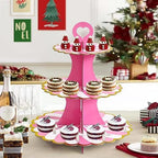 3-Tier Cupcake Stand, Cardboard Cupcake Tower, Dessert Cup Cake Stand Tower for Birthday Wedding Party, alternate view 7
