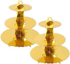 3-Tier Cupcake Stand, Cardboard Cupcake Tower, Dessert Cup Cake Stand Tower for Birthday Wedding Party