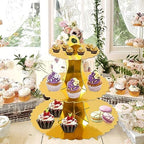 3-Tier Cupcake Stand, Cardboard Cupcake Tower, Dessert Cup Cake Stand Tower for Birthday Wedding Party, alternate view 2