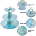 3-Tier Cupcake Stand, Cardboard Cupcake Tower, Dessert Cup Cake Stand Tower for Birthday Wedding Party, alternate view 4