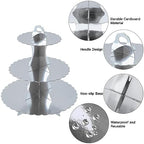 3-Tier Cupcake Stand, Cardboard Cupcake Tower, Dessert Cup Cake Stand Tower for Birthday Wedding Party, alternate view 4