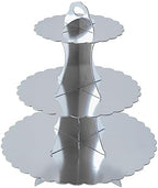 3-Tier Cupcake Stand, Cardboard Cupcake Tower, Dessert Cup Cake Stand Tower for Birthday Wedding Party