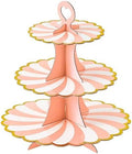 3-Tier Cupcake Stand, Cardboard Cupcake Tower, Dessert Cup Cake Stand Tower for Birthday Wedding Party