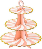 3-Tier Cupcake Stand, Cardboard Cupcake Tower, Dessert Cup Cake Stand Tower for Birthday Wedding Party