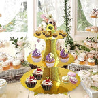 3-Tier Cupcake Stand, Cardboard Cupcake Tower, Dessert Cup Cake Stand Tower for Birthday Wedding Party, alternate view 2