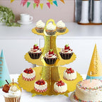 3-Tier Cupcake Stand, Cardboard Cupcake Tower, Dessert Cup Cake Stand Tower for Birthday Wedding Party, alternate view 7