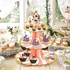 3-Tier Cupcake Stand, Cardboard Cupcake Tower, Dessert Cup Cake Stand Tower for Birthday Wedding Party, alternate view 2