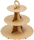 3-Tier Cupcake Stand, Cardboard Cupcake Tower, Dessert Cup Cake Stand Tower for Birthday Wedding Party