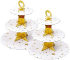 3-Tier Cupcake Stand, Cardboard Cupcake Tower, Dessert Cup Cake Stand Tower for Birthday Wedding Party