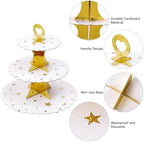 3-Tier Cupcake Stand, Cardboard Cupcake Tower, Dessert Cup Cake Stand Tower for Birthday Wedding Party, alternate view 4