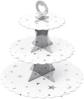 3-Tier Cupcake Stand, Cardboard Cupcake Tower, Dessert Cup Cake Stand Tower for Birthday Wedding Party