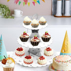 3-Tier Cupcake Stand, Cardboard Cupcake Tower, Dessert Cup Cake Stand Tower for Birthday Wedding Party, alternate view 2