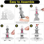 3-Tier Cupcake Stand, Cardboard Cupcake Tower, Dessert Cup Cake Stand Tower for Birthday Wedding Party, alternate view 5