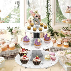 3-Tier Cupcake Stand, Cardboard Cupcake Tower, Dessert Cup Cake Stand Tower for Birthday Wedding Party, alternate view 7