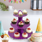 3-Tier Cupcake Stand, Cardboard Cupcake Tower, Dessert Cup Cake Stand Tower for Birthday Wedding Party, alternate view 7