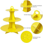 3-Tier Cupcake Stand, Cardboard Cupcake Tower, Dessert Cup Cake Stand Tower for Birthday Wedding Party, alternate view 4