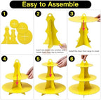 3-Tier Cupcake Stand, Cardboard Cupcake Tower, Dessert Cup Cake Stand Tower for Birthday Wedding Party, alternate view 5