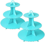 3-Tier Cupcake Stand, Cardboard Cupcake Tower, Dessert Cup Cake Stand Tower for Birthday Wedding Party