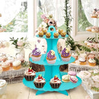 3-Tier Cupcake Stand, Cardboard Cupcake Tower, Dessert Cup Cake Stand Tower for Birthday Wedding Party, alternate view 2