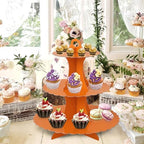3-Tier Cupcake Stand, Cardboard Cupcake Tower, Dessert Cup Cake Stand Tower for Birthday Wedding Party, alternate view 2