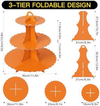3-Tier Cupcake Stand, Cardboard Cupcake Tower, Dessert Cup Cake Stand Tower for Birthday Wedding Party, alternate view 3