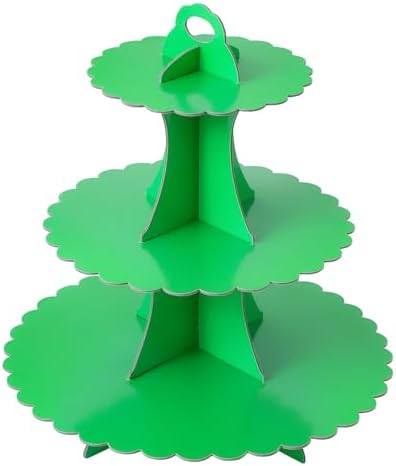 3-Tier Cupcake Stand, Cardboard Cupcake Tower, Dessert Cup Cake Stand Tower for Birthday Wedding Party