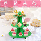 3-Tier Cupcake Stand, Cardboard Cupcake Tower, Dessert Cup Cake Stand Tower for Birthday Wedding Party, alternate view 6