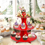 3-Tier Cupcake Stand, Cardboard Cupcake Tower, Dessert Cup Cake Stand Tower for Birthday Wedding Party, alternate view 2