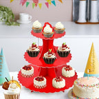 3-Tier Cupcake Stand, Cardboard Cupcake Tower, Dessert Cup Cake Stand Tower for Birthday Wedding Party, alternate view 7