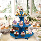3-Tier Cupcake Stand, Cardboard Cupcake Tower, Dessert Cup Cake Stand Tower for Birthday Wedding Party, alternate view 2