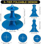 3-Tier Cupcake Stand, Cardboard Cupcake Tower, Dessert Cup Cake Stand Tower for Birthday Wedding Party, alternate view 3