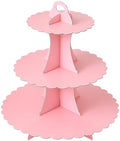 3-Tier Cupcake Stand, Cardboard Cupcake Tower, Dessert Cup Cake Stand Tower for Birthday Wedding Party