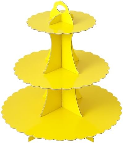3-Tier Cupcake Stand, Cardboard Cupcake Tower, Dessert Cup Cake Stand Tower for Birthday Wedding Party