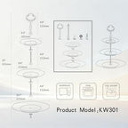 3 Tier Cupcake Stand Ceramic Cake Stand Wedding Dessert Tower, Tiered Serving Tray for Tea Party Afternoon, alternate view 2