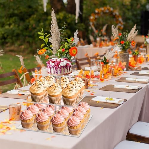3 Tier Cupcake Stand, Clear Cupcake Display Stand, Acrylic Cupcake Tower for 24 Cupcakes, Premium Cupcake, alternate view 4