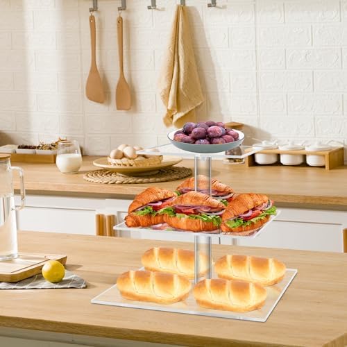3 Tier Cupcake Stand, Clear Cupcake Display Stand, Acrylic Cupcake Tower for 24 Cupcakes, Premium Cupcake, alternate view 5