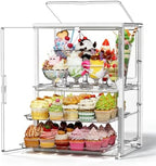 3 Tier Cupcake Stand, Cookie Display Case with Pull Out Drawer in Xxxl-1 Pack-3 Drawer