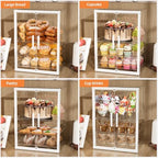 3 Tier Cupcake Stand, Cookie Display Case with Pull Out Drawer in Xxxl-1 Pack-3 Drawer, alternate view 5