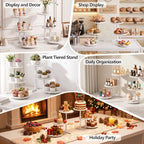 3 Tier Cupcake Stand, Cup Cake Tower Stand, Tiered Display Stand, 1 Pack in White 1pack, alternate view 6