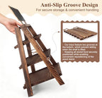 3 Tier Cupcake Stand for Dessert Display, with DIY Chalkboard in Deep Wood 3T, alternate view 6