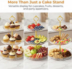 3 Tier Cupcake Stand, Fruit Basket and Cake Stand, Light Luxury Acrylic 3 Tier Serving Tray for Birthday Party, alternate