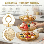 3 Tier Cupcake Stand, Fruit Basket and Cake Stand, Light Luxury Acrylic 3 Tier Serving Tray for Birthday Party, alternate